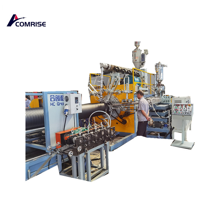 Спирална wallид на канализацијата и дренажата со цврсто wallид за ликвидација HDPE Machine